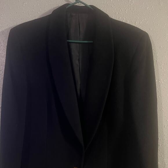 Vintage Saks Fifth Avenue Women's Sz 12 Blazer Black Feels like Wool Old Money - Picture 5 of 16